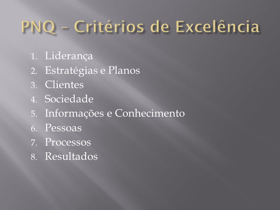 PNQ – Critérios de Excelência