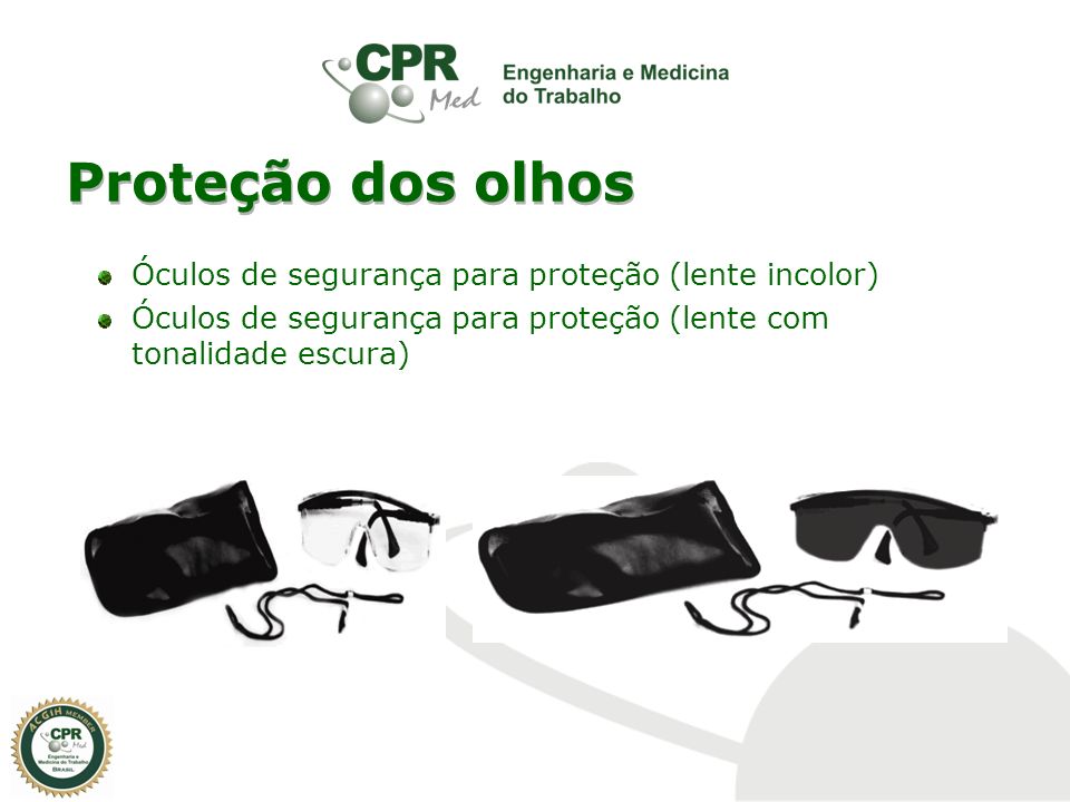 Proteção dos olhos Óculos de segurança para proteção (lente incolor)
