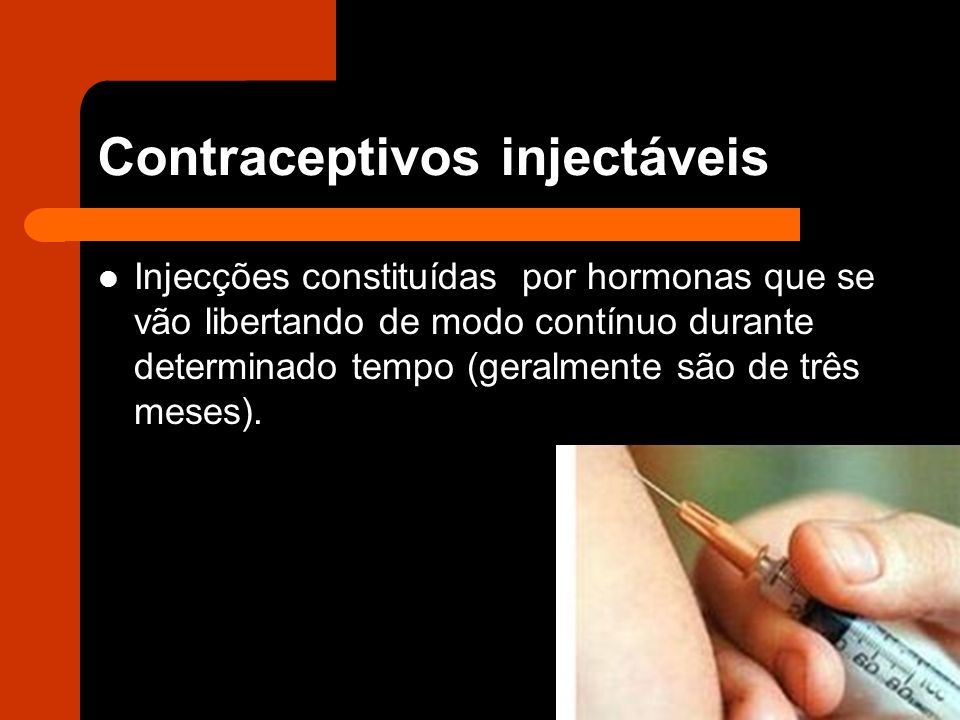 Contraceptivos injectáveis