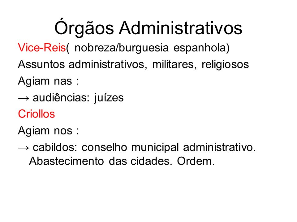 Órgãos Administrativos