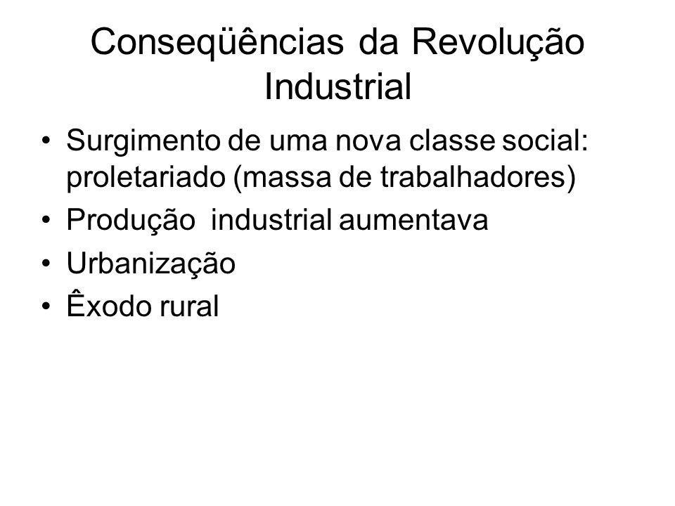 Conseqüências da Revolução Industrial