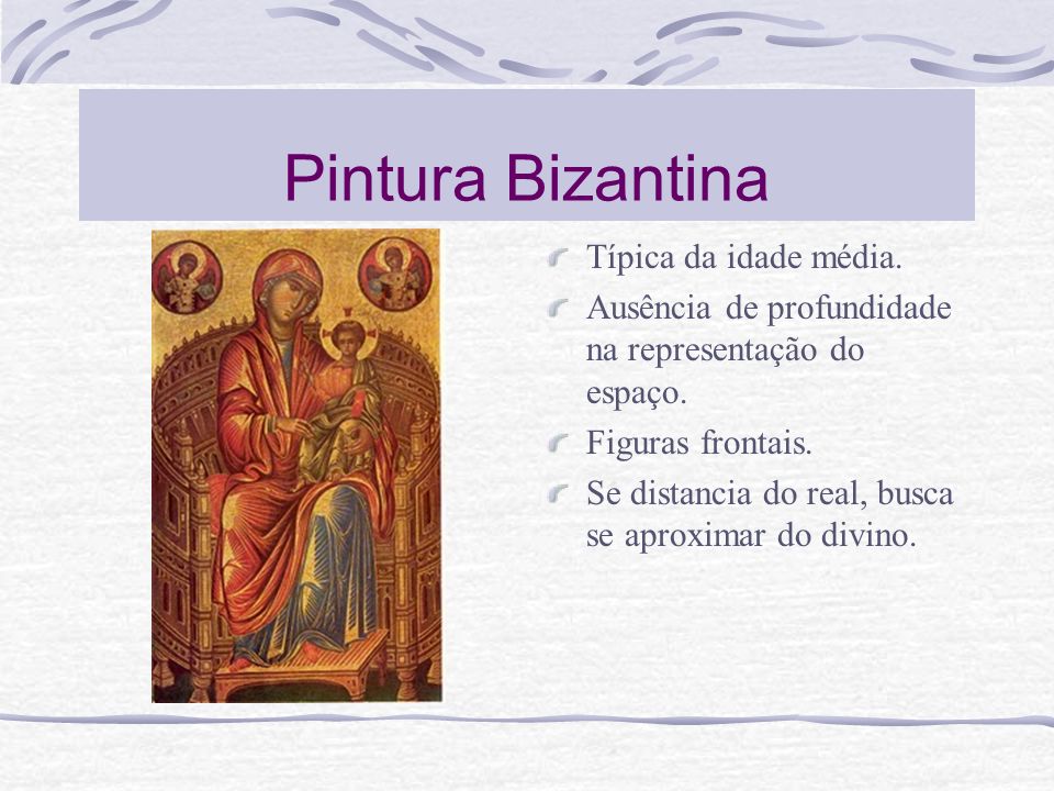 Pintura Bizantina Típica da idade média.