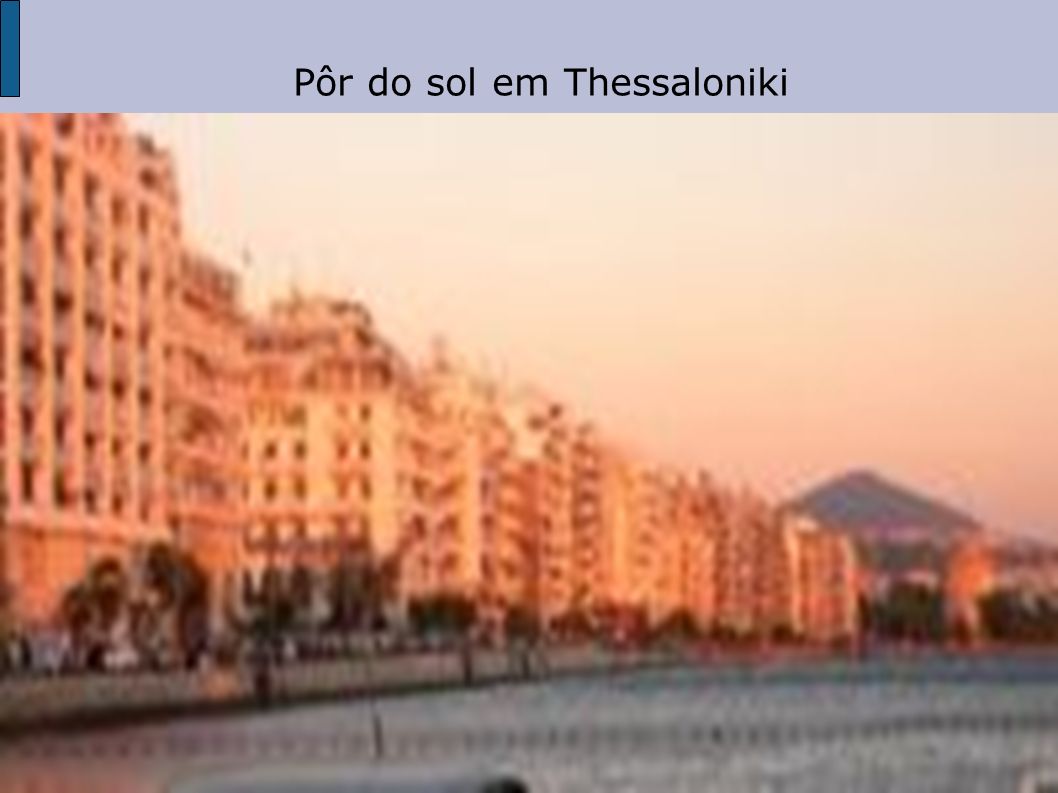Pôr do sol em Thessaloniki