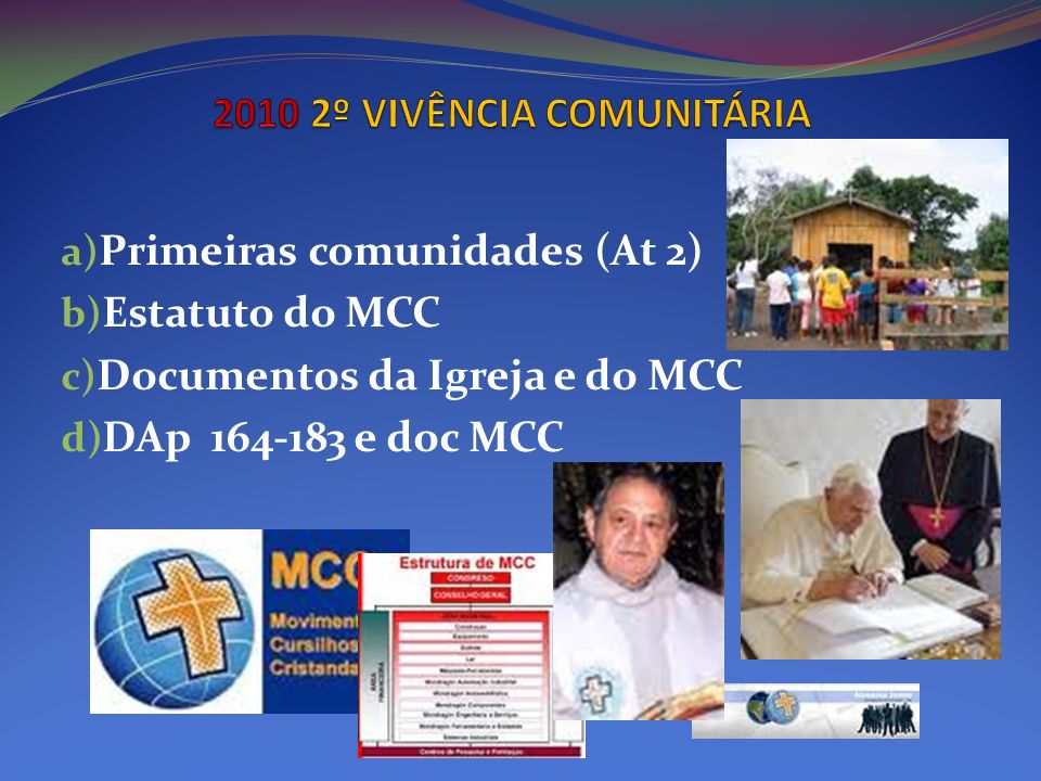 2010 2º VIVÊNCIA COMUNITÁRIA