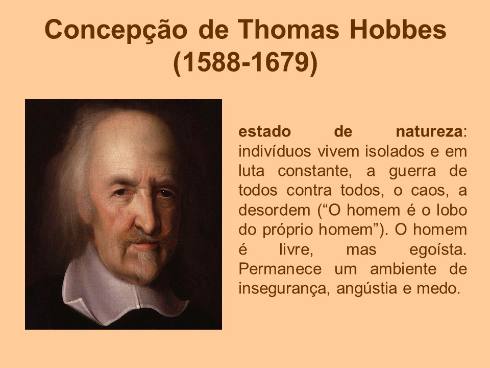 Concepção de Thomas Hobbes ( )