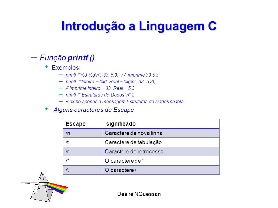 Introdução a Linguagem C