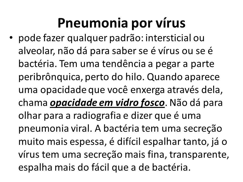 Pneumonia por vírus