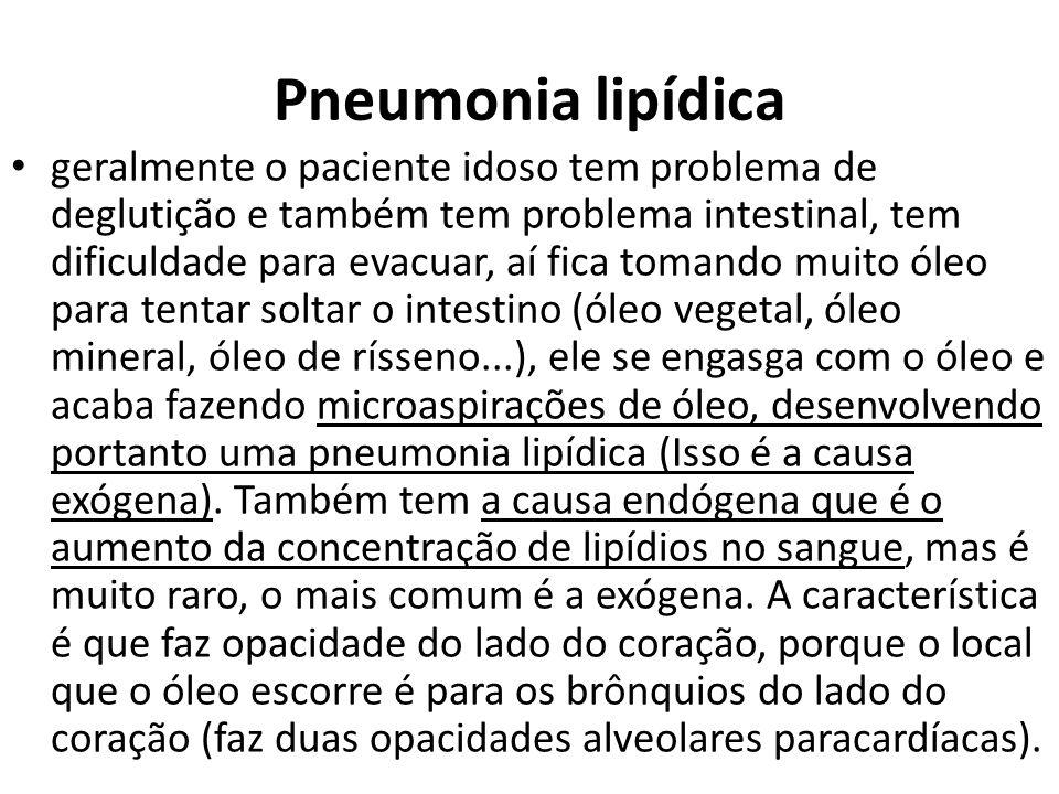 Pneumonia lipídica