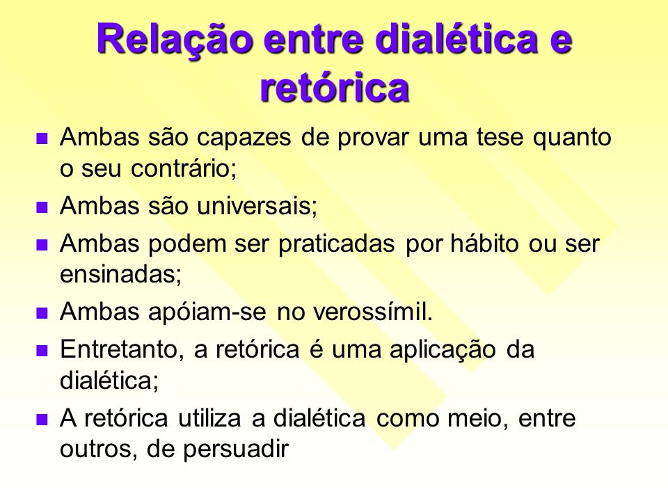 Qual a diferença entre retórica e dialética?