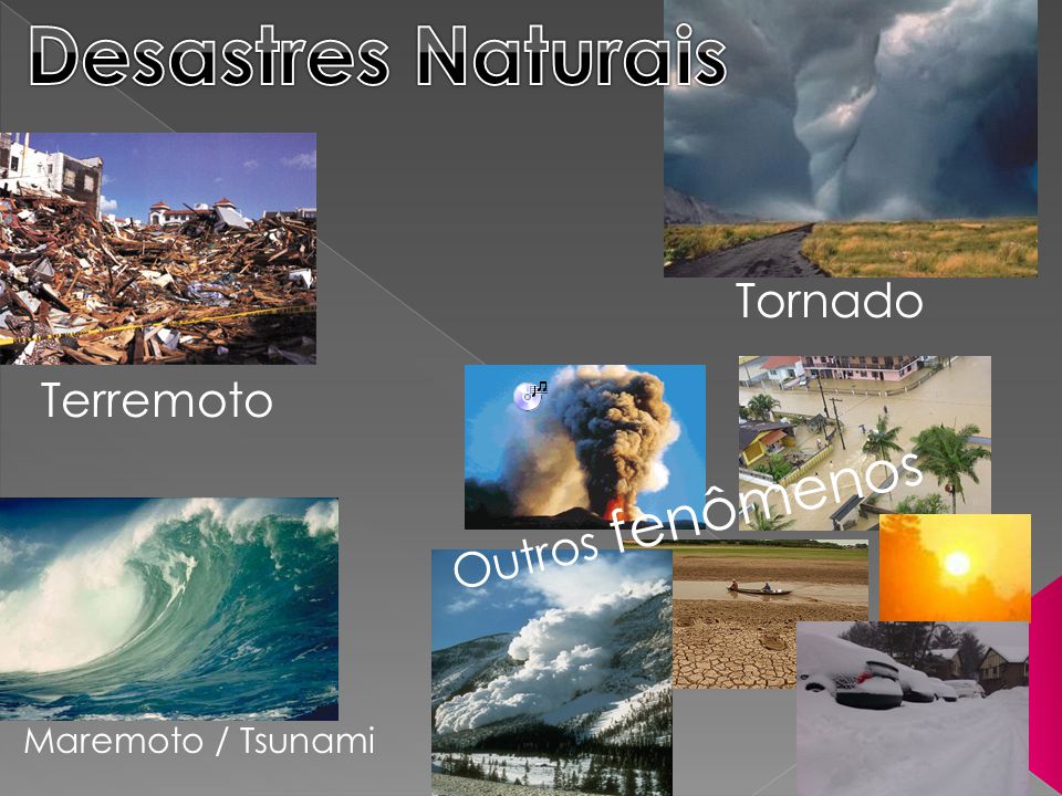 Desastres Naturais Tornado Terremoto Outros fenômenos
