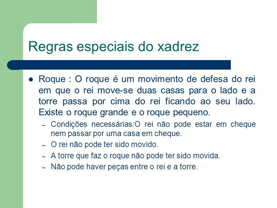 Regras - O Movimento do Rei 