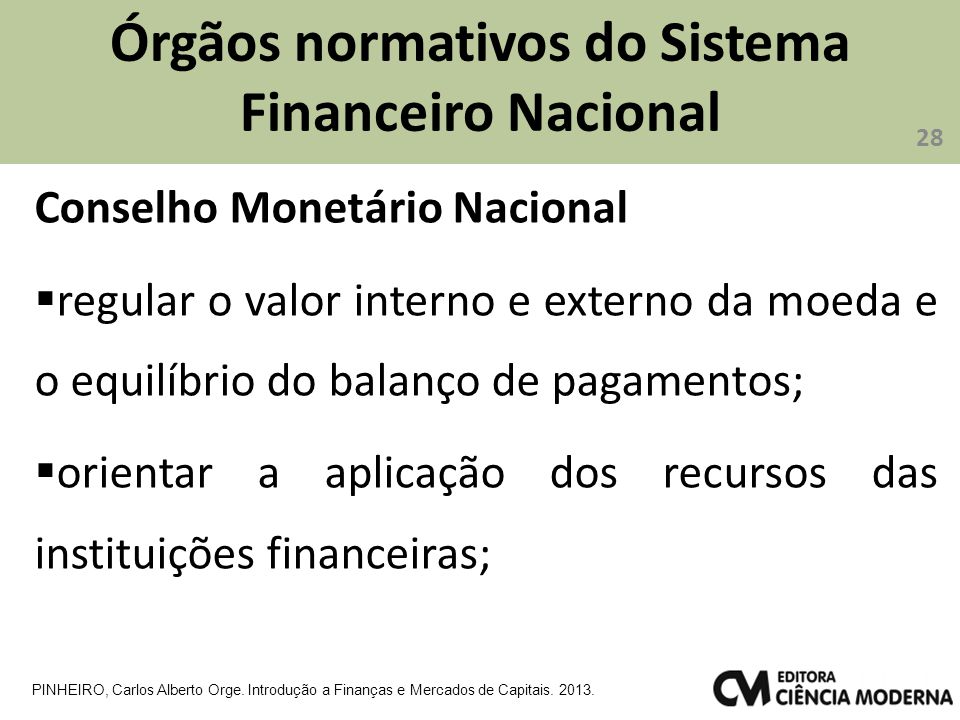 Órgãos normativos do Sistema Financeiro Nacional