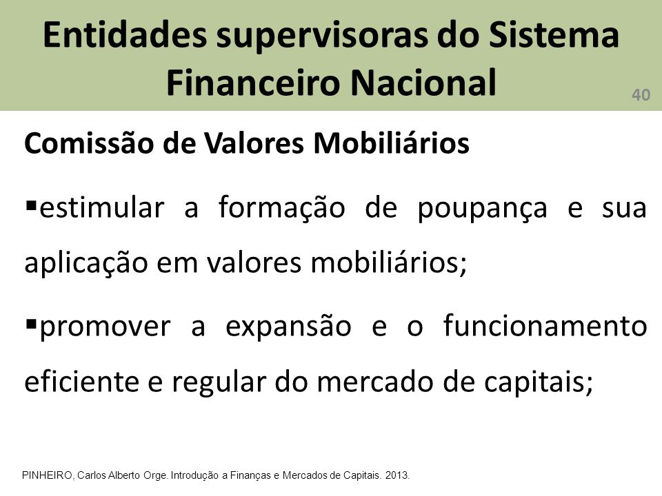 Entidades supervisoras do Sistema Financeiro Nacional