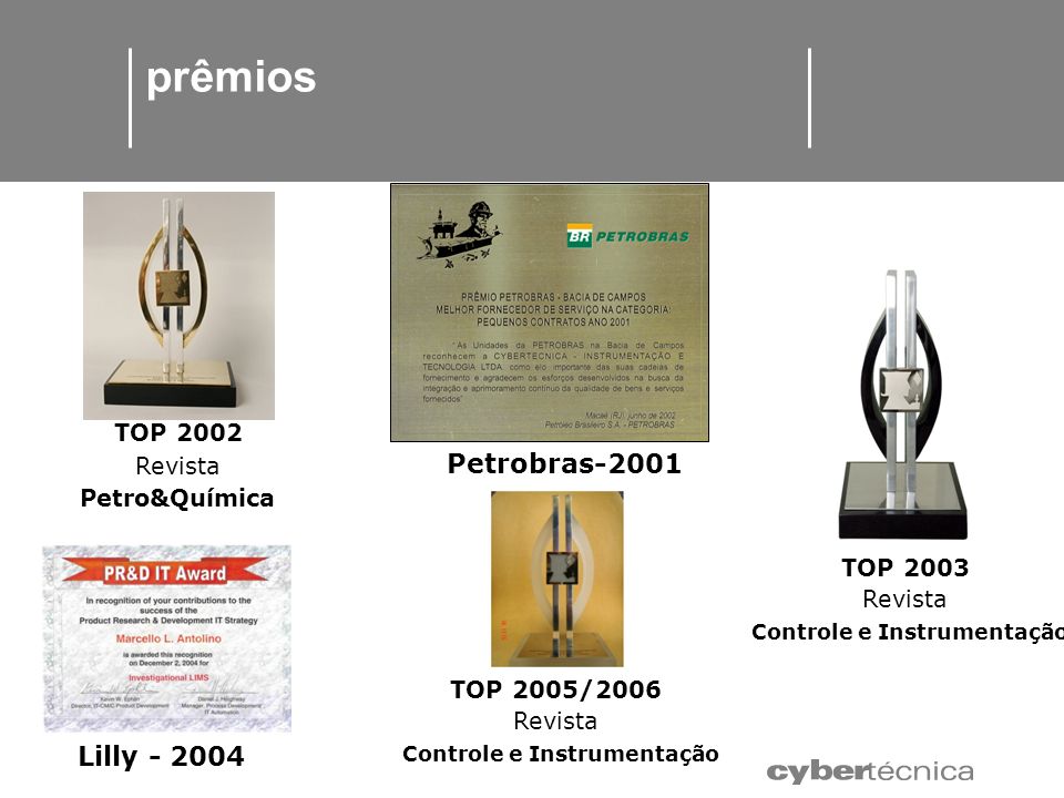prêmios TOP 2002 Revista Petrobras-2001 Controle e Instrumentação