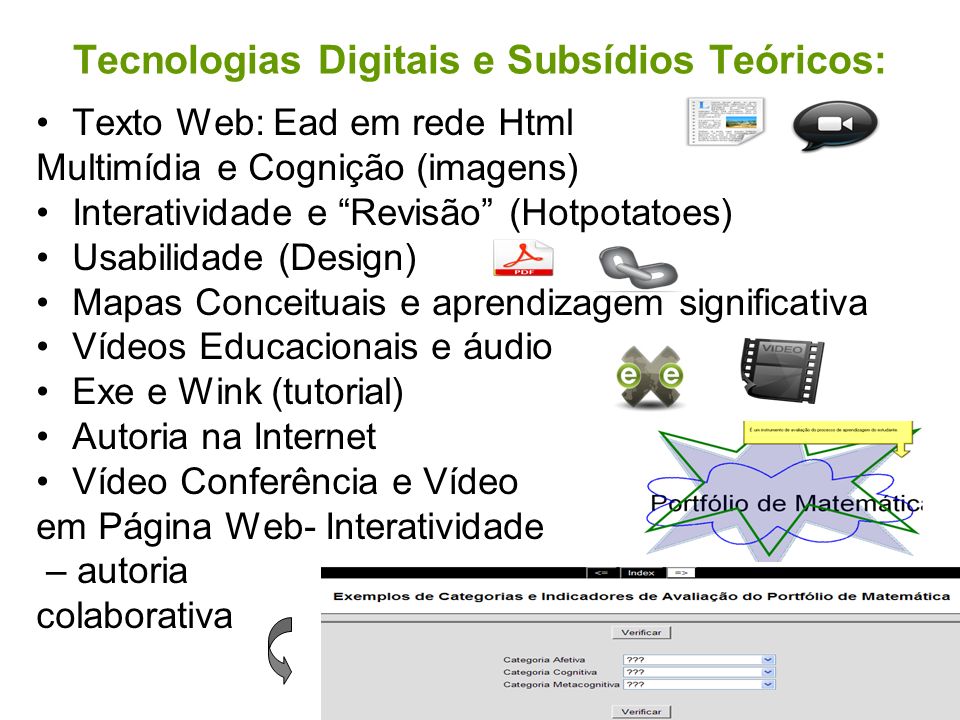 Tecnologias Digitais e Subsídios Teóricos:
