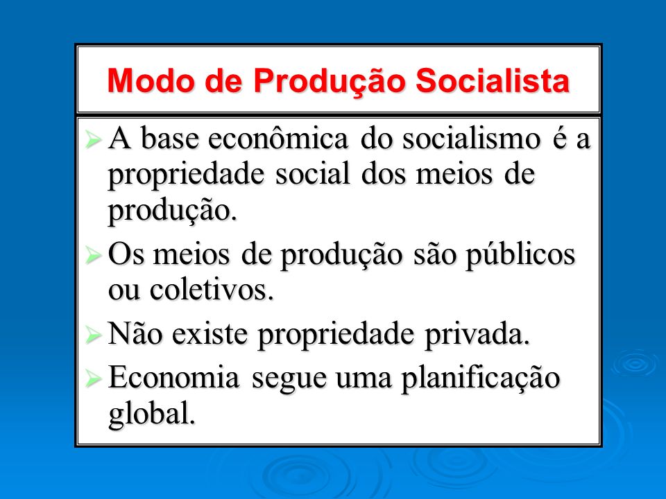 Modo de Produção Socialista