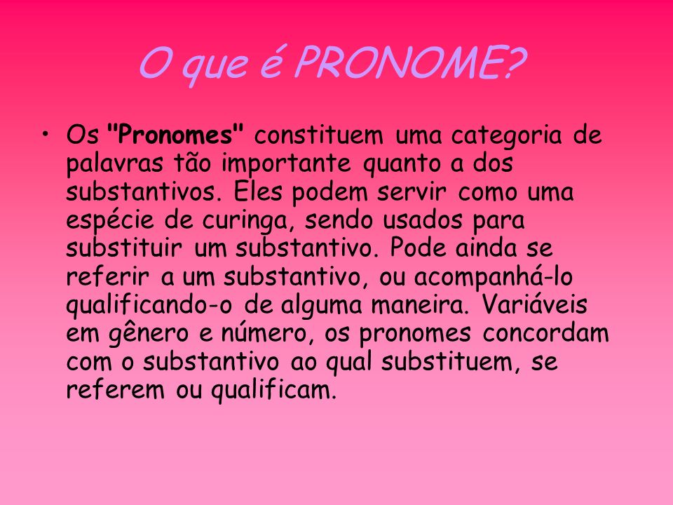 PRONOMES. - ppt carregar