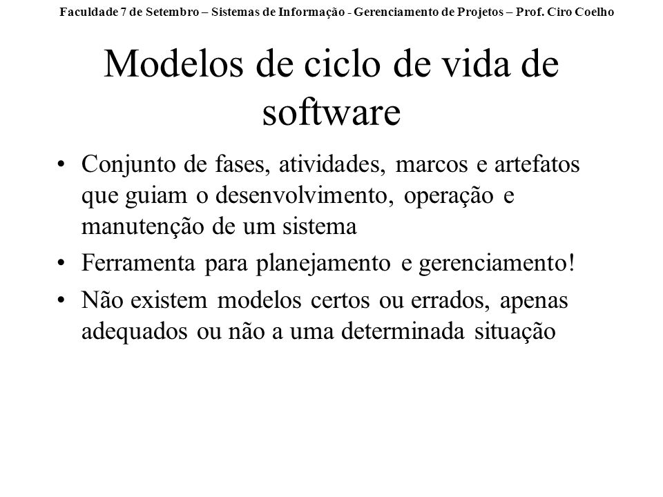 Modelos de ciclo de vida de software