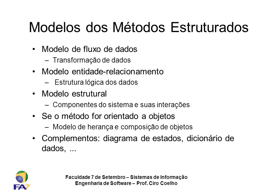 Modelos dos Métodos Estruturados