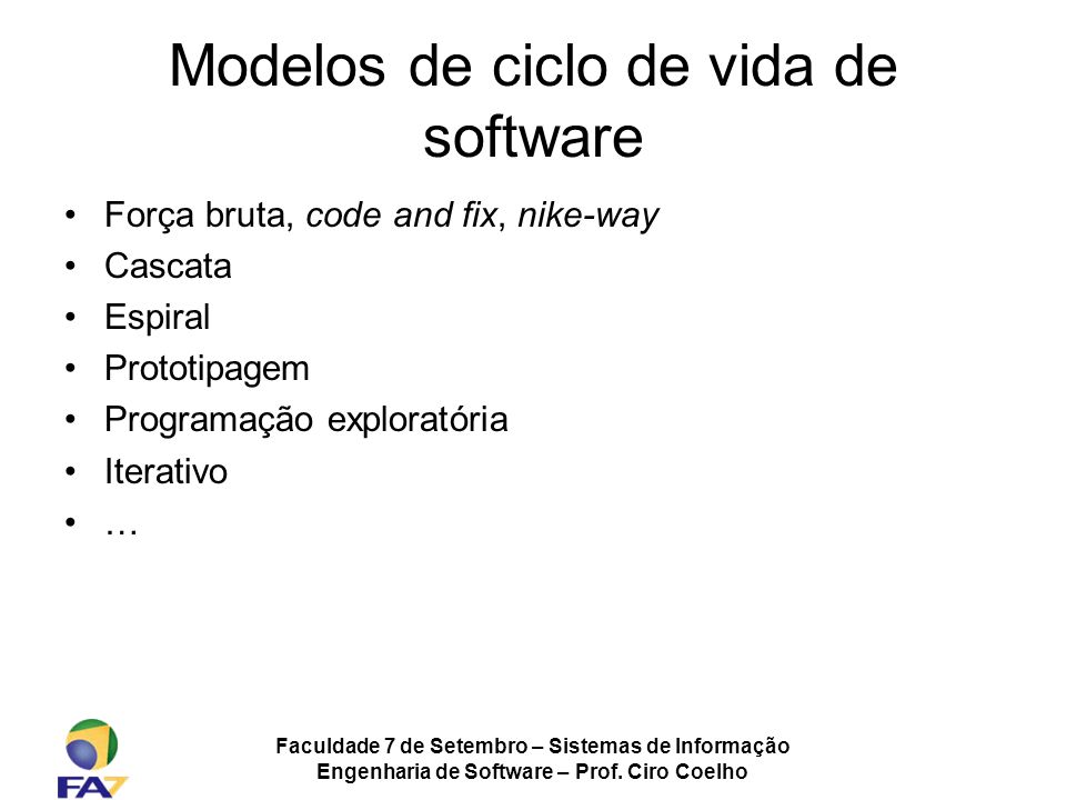 Modelos de ciclo de vida de software