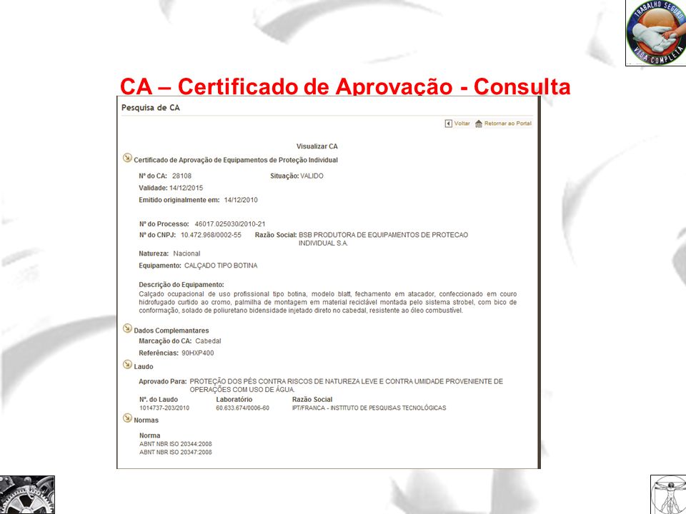 CA – Certificado de Aprovação - Consulta