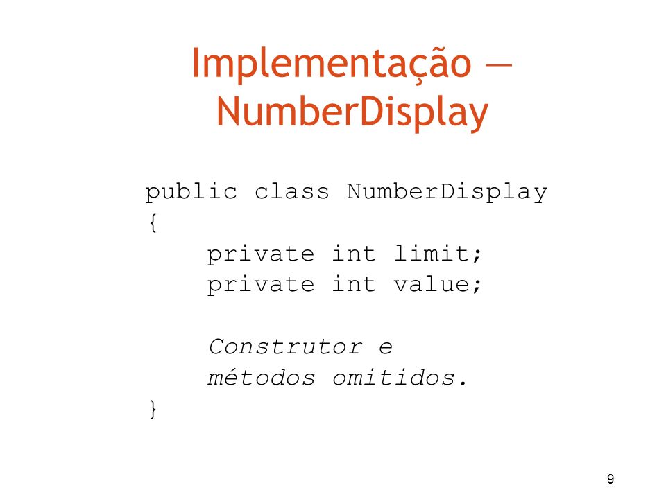 Implementação — NumberDisplay
