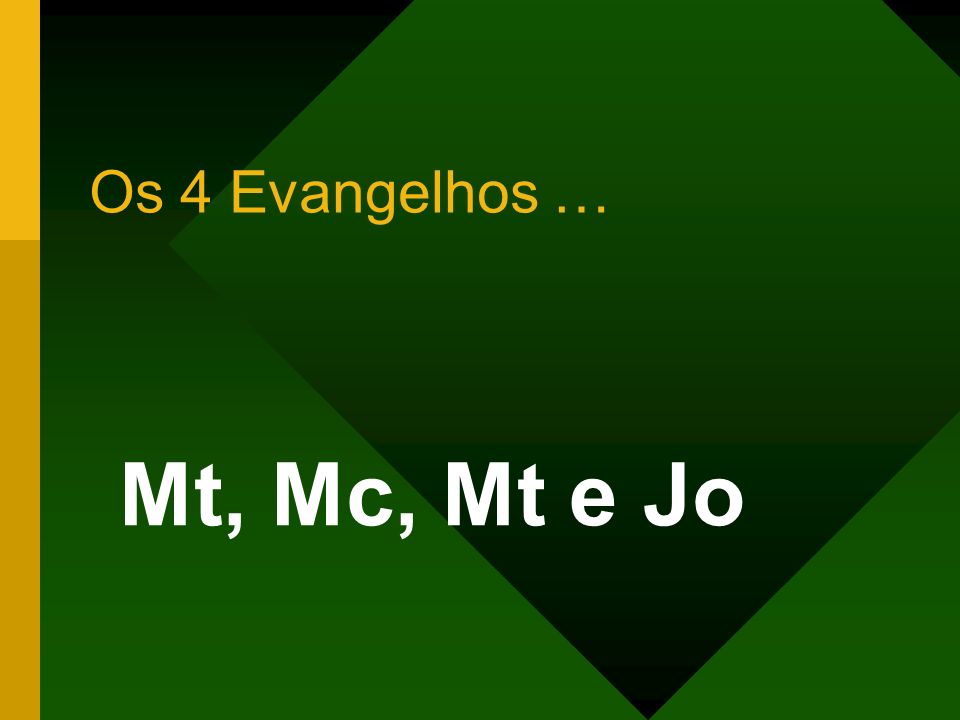Os 4 Evangelhos … Mt, Mc, Mt e Jo