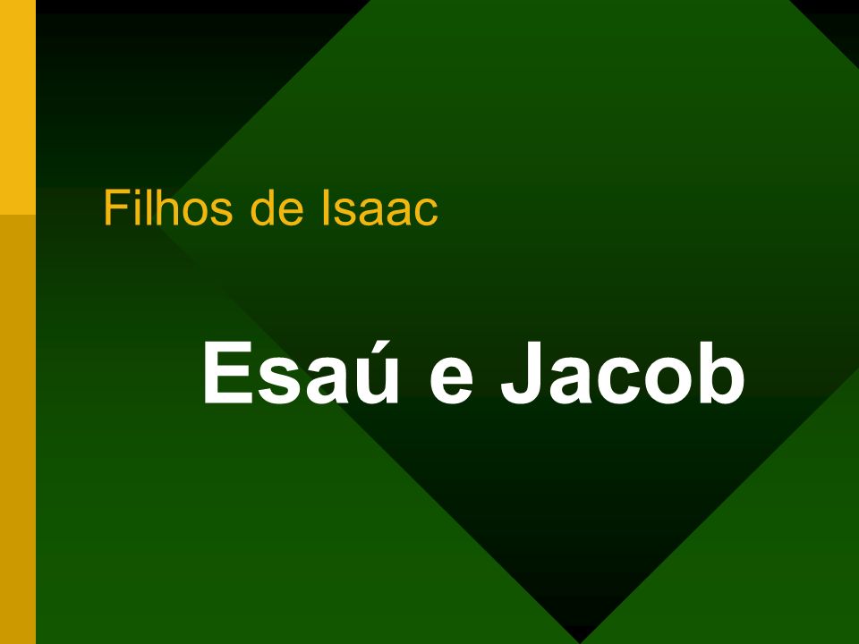 Filhos de Isaac Esaú e Jacob