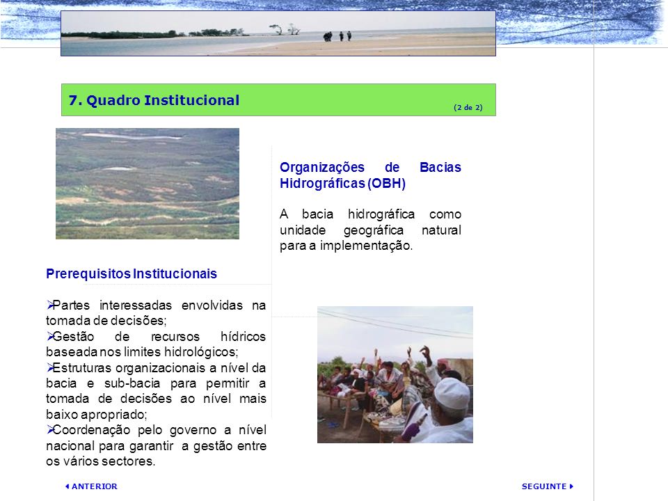 Organizações de Bacias Hidrográficas (OBH)