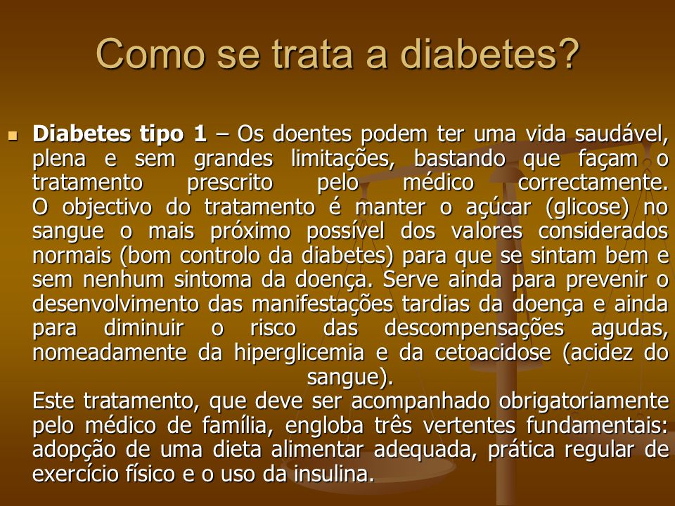 Como se trata a diabetes