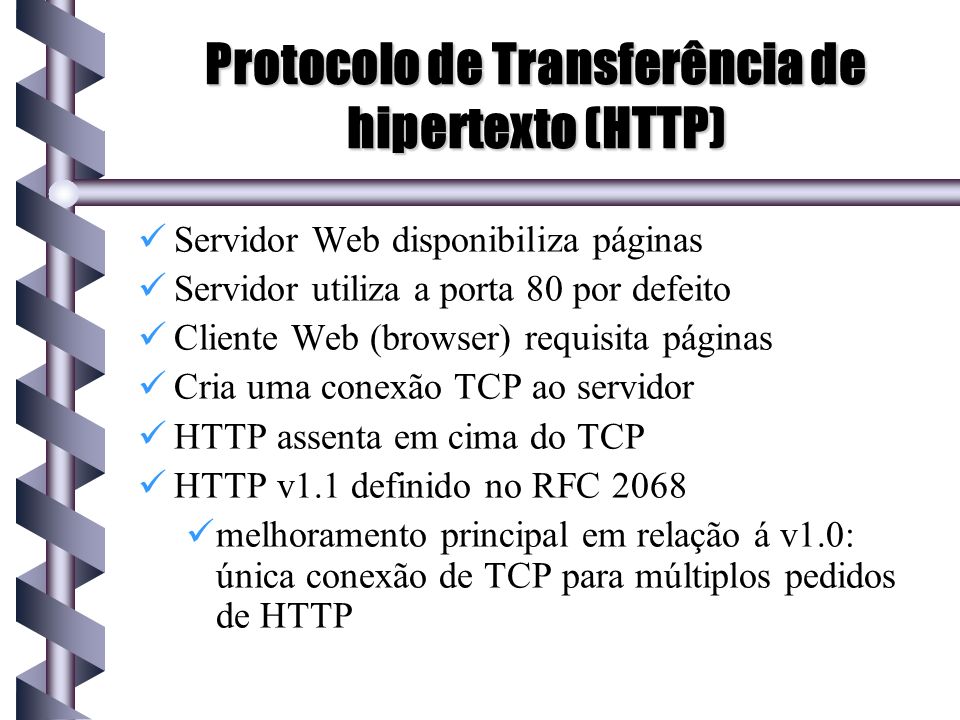 Protocolo de Transferência de hipertexto (HTTP)
