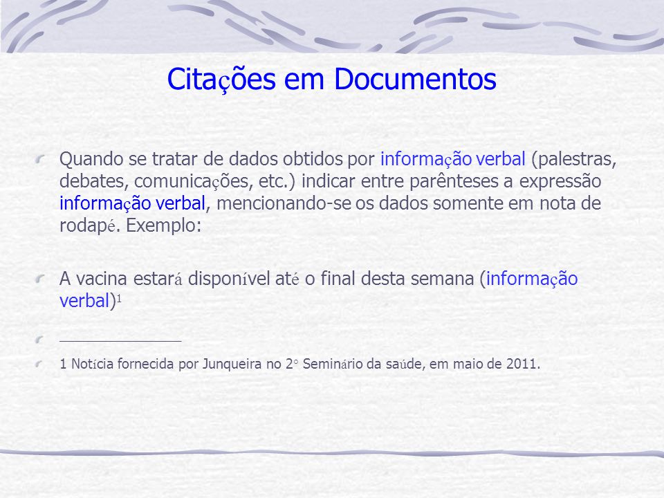 Citações em documentos ptcc