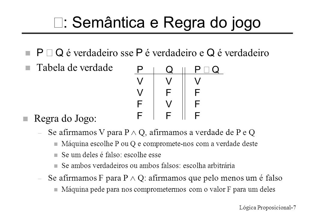 Logica Proposicional 2 Ppt Carregar