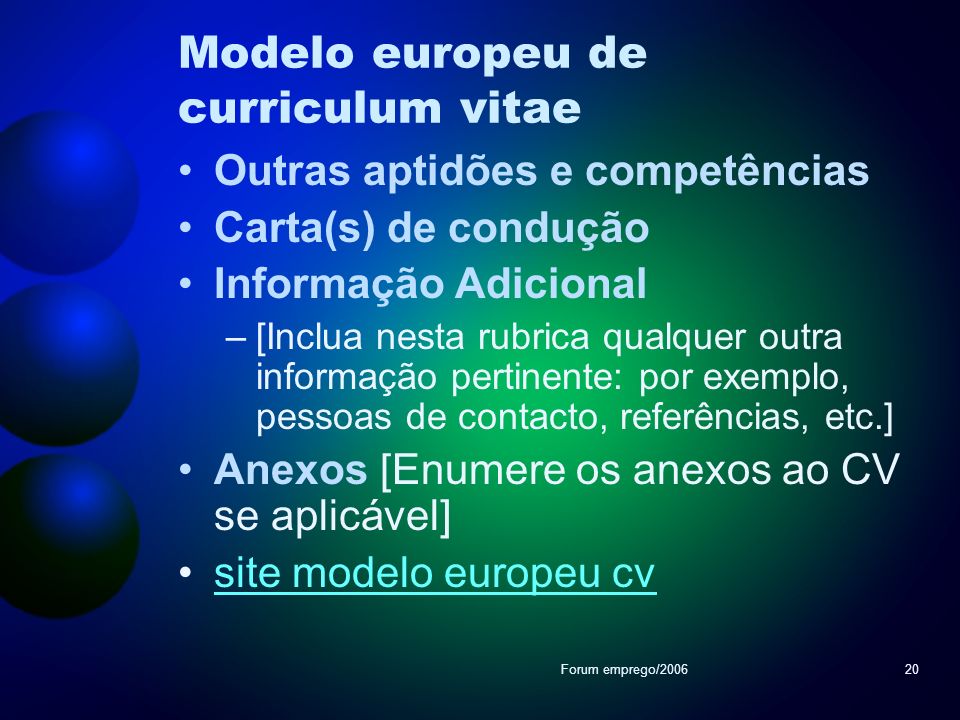 Modelo europeu de curriculum vitae