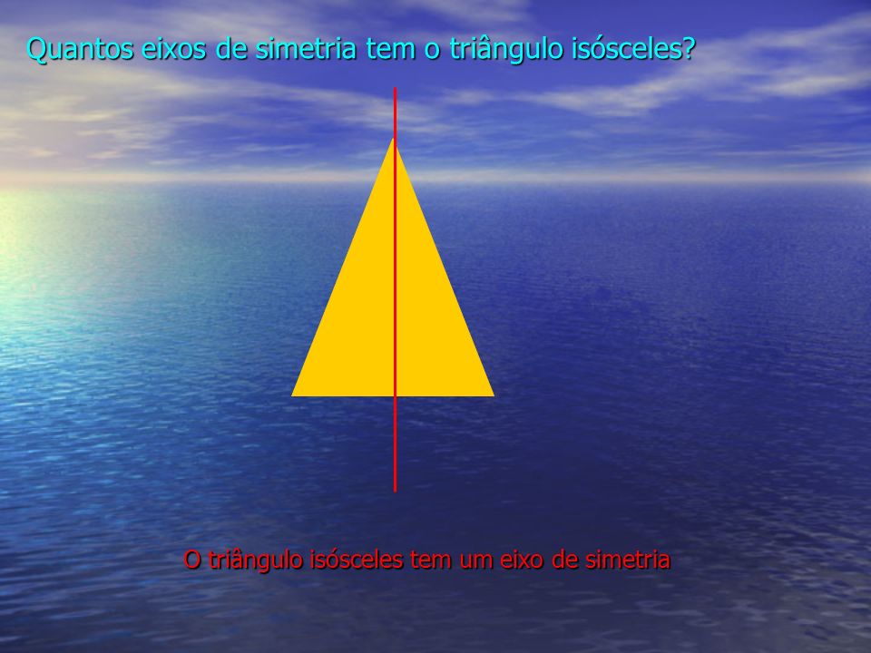 Quantos eixos de simetria tem o triângulo isósceles