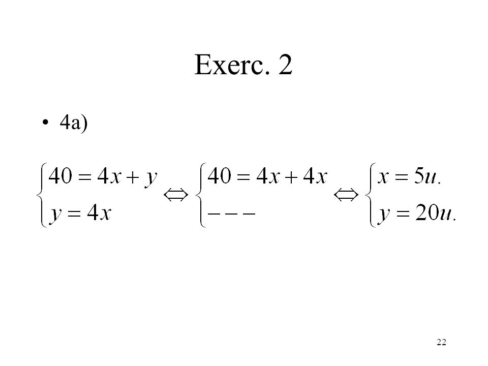 Exerc. 2 4a)