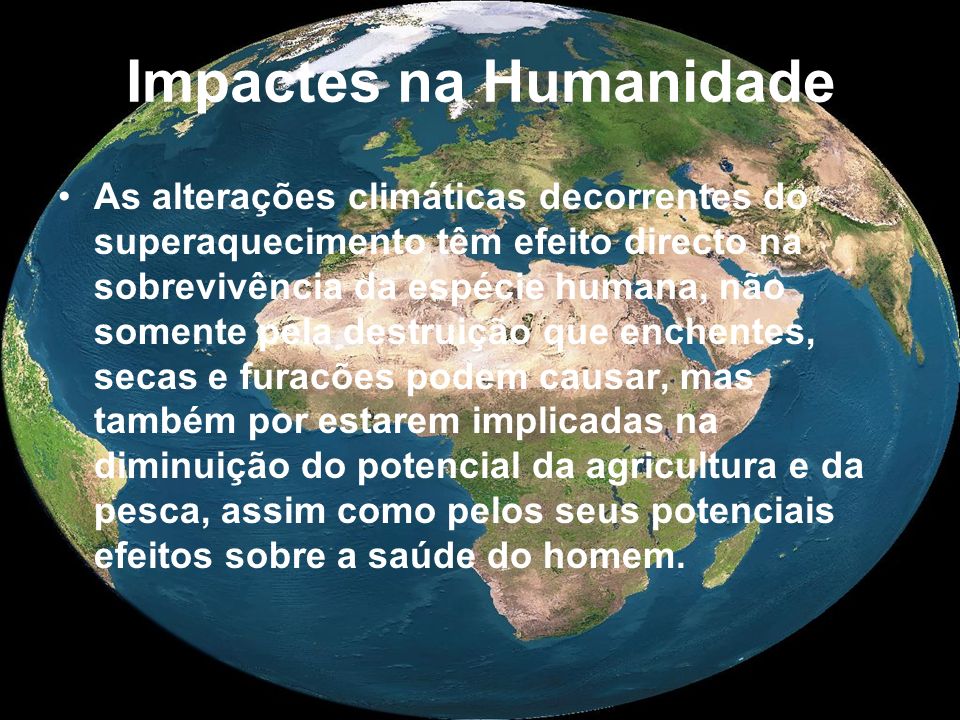 Impactes na Humanidade