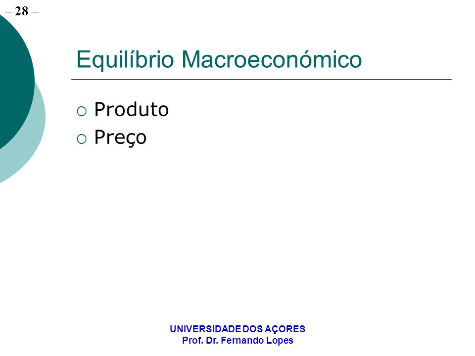 Equilíbrio Macroeconómico