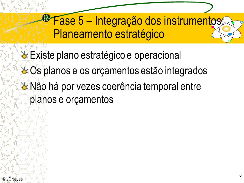 Fase 5 – Integração dos instrumentos: Planeamento estratégico