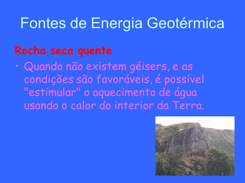 Fontes de Energia Geotérmica