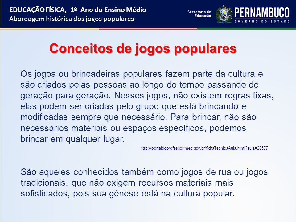 JOGOS POPULARES CONCEITOS - ppt video online carregar