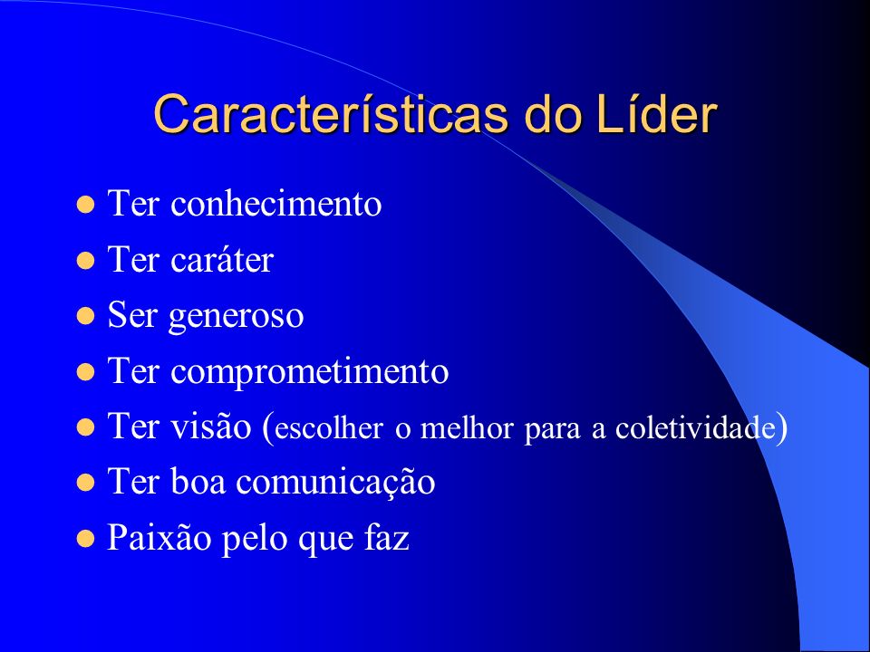 Características do Líder