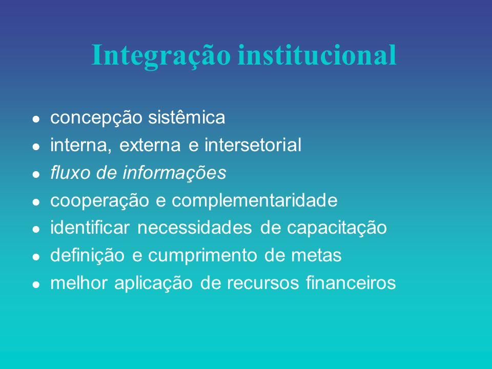 Integração institucional