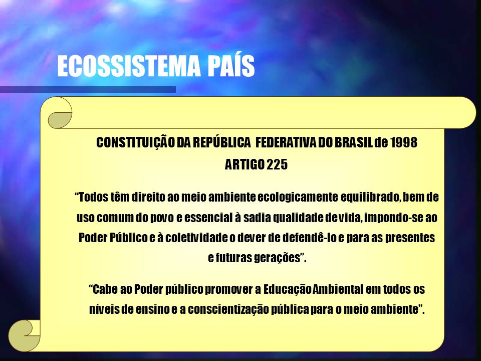 CONSTITUIÇÃO DA REPÚBLICA FEDERATIVA DO BRASIL de 1998