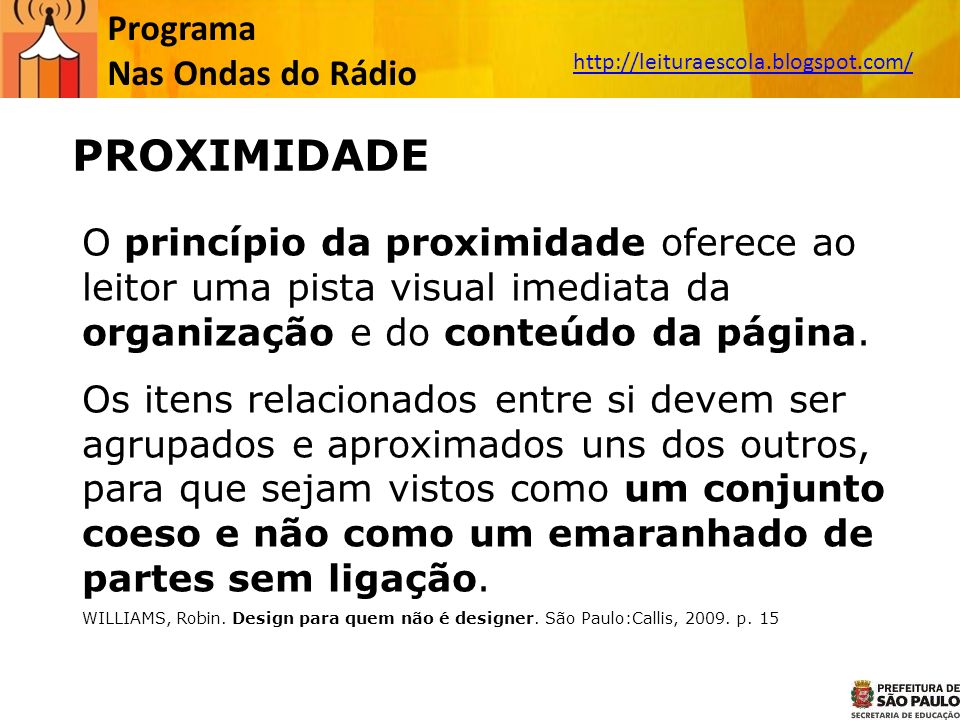 PROXIMIDADE Programa Nas Ondas do Rádio