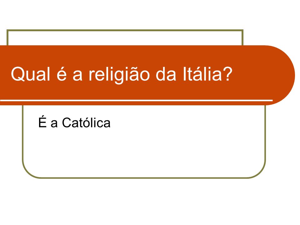 Qual é a religião da Itália
