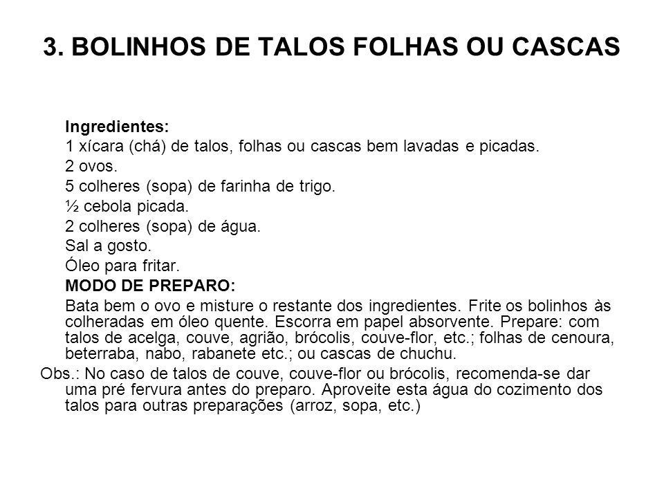 3. BOLINHOS DE TALOS FOLHAS OU CASCAS