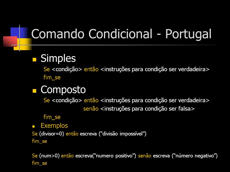 Comando Condicional - Portugal