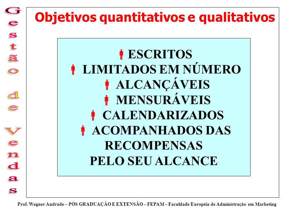 Objetivos quantitativos e qualitativos