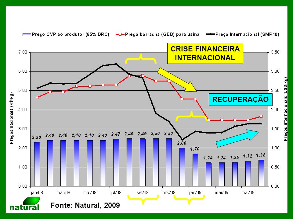 CRISE FINANCEIRA INTERNACIONAL RECUPERAÇÃO Fonte: Natural, 2009